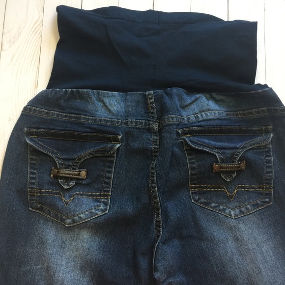 BELLA VIDA Maternity Jeans Pull-On Bootcut L EUC - Picture 3 of 7